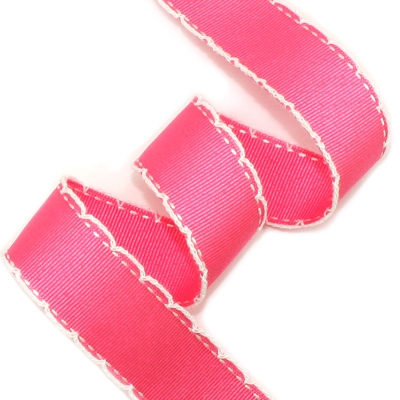 체리핑크:흰색스티치/흰색(피코트)