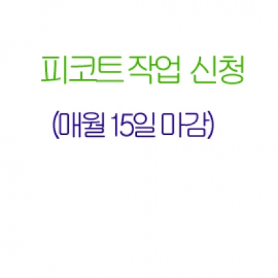 나만의 피코트 작업 신청!