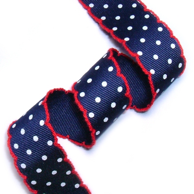 곤색/흰색땡땡이(빨강피코트)