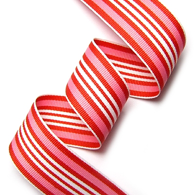 삼색 스트라이프(빨강톤)