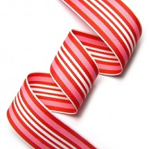 삼색 스트라이프(빨강톤)