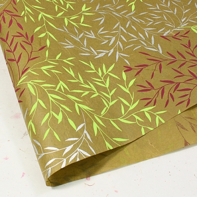 황토색/싸리나무(무늬한지)