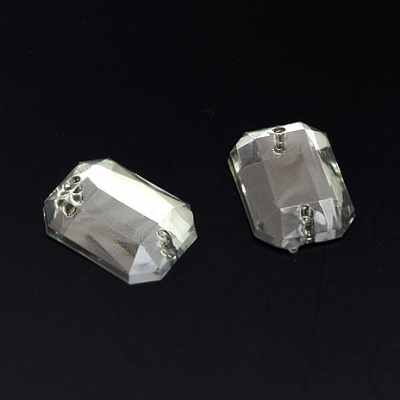 직사각 비딩용 양구멍(아크릴반보석-10개)