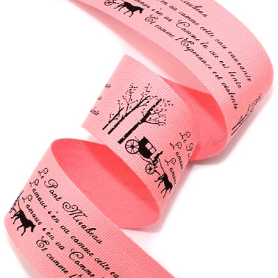 인디핑크/검정 마차(면프린트)