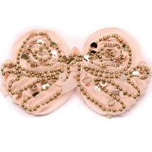 핑크/금색 YS78 스팽글 큰리본(쉬폰장식)