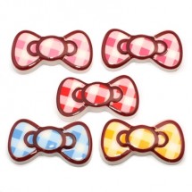 체크라인리본 PL장식(한개)C3-2