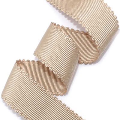 베이지/민무늬 골직(초음파리본)