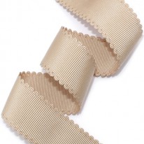 베이지/민무늬 골직(초음파리본)