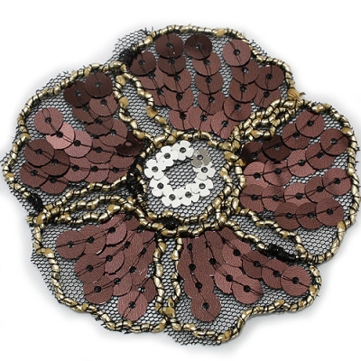 밤색/국화-대(스팽클장식)