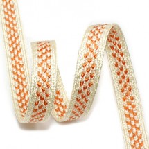 아이보리/오렌지 V무늬(자카드)-062