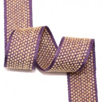 보라/연노랑 엠보샤넬리본(자카드)-95a