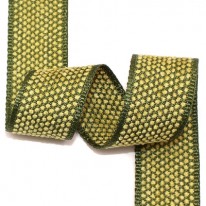 진카키/연노랑 엠보샤넬리본(자카드)-95a