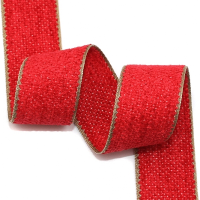 빨강/베이지 샤넬리본(자카드)-06a