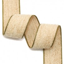 베이지/카키 샤넬리본(자카드)-06a