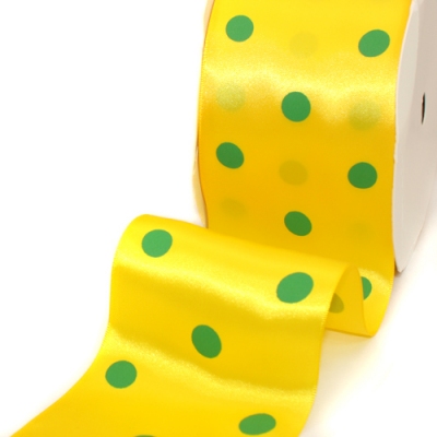 노랑/민트 89mm큰땡땡이(공단프린트)