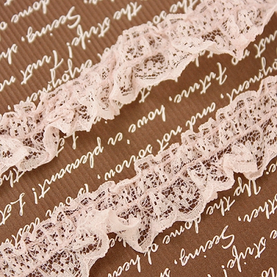 여섯꽃잎 주름 레이스(핑크)