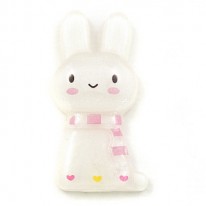 흰색/스카프 토끼(플라스틱장식)A1-5