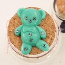 초록/아홉큐빅곰(플라스틱장식)B1-4