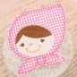 핑크/두건리본 소녀(와펜)