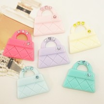 파스텔 스톤 사각핸드백(플라스틱장식)A5-12