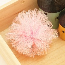 핑크/거미망사 볼(원단장식)