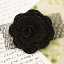 검정/심플플라워(원단장식)