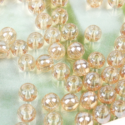 연갈색/투명유리(원석)-10개