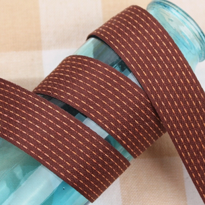 밤색/줄스티치(면스티치)