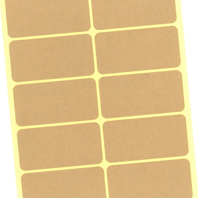 크라프트 납작사각(스티커)