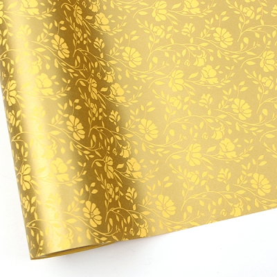 노랑/금박플라워(롤포장지)