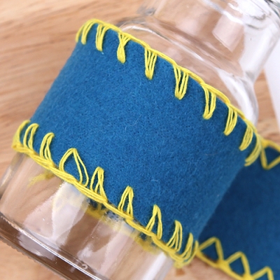 파랑/밀링지 컬러피콧(원단리본)