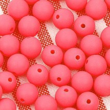 #814형광핑크/형광라운드볼(원석)-30개