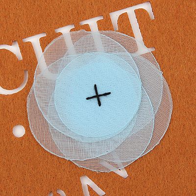 하늘/망사 접시꽃(원단장식)