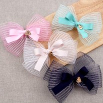 B554 줄무늬망사 루나스타 헤어핀(d.i.y 세트)