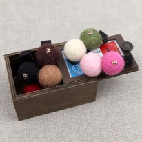 B202 미니왕관 양모볼 집게핀(d.i.y 세트)