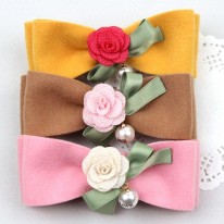 B203 양면기모 로즈 헤어핀(d.i.y 세트)