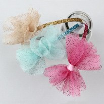 A260 안개펄쉬폰 글리터 헤어밴드(d.i.y 세트)