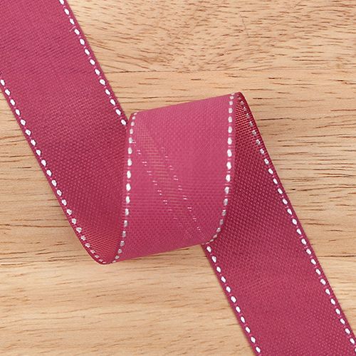 와인색/흰색 매쉬오간디스티치