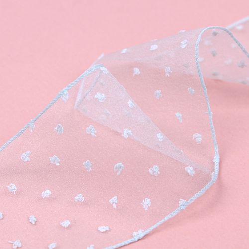 민트/솔리드도트 인터로크(원단리본)