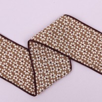 코코아색/레이디플라워 인터로크(원단리본)