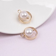 금속테두리 볼고리진주(금속장식)