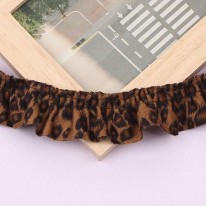 갈색/3cm레오파드호피 단면샤링레이스