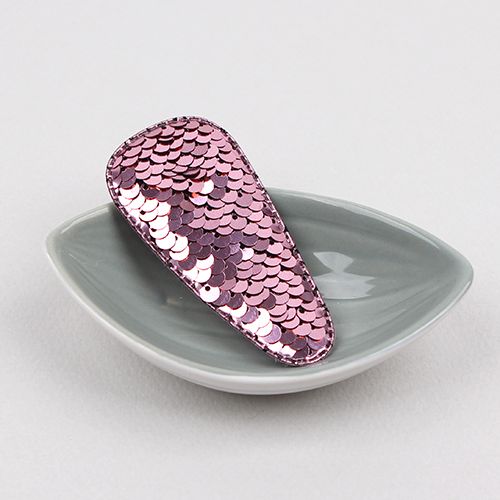 핑크색/빅스팽글 삼각똑딱핀커버