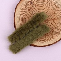 진카키색/밍크퍼커버 집게핀