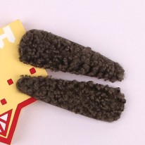 흑카키/뽀글이삼각똑딱핀