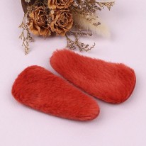 다홍색/포근퍼 삼각똑딱핀커버