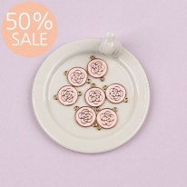 [50%할인]양쪽고리 핑크장미 펜던트(금속장식)